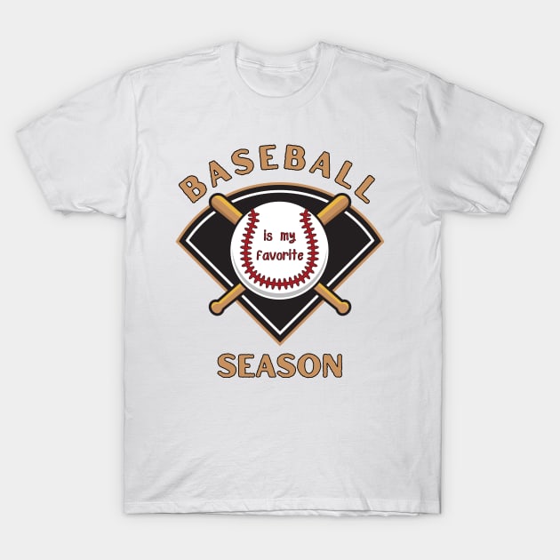 Swing Season: Baseball Bat Design T-Shirt by Toonstruction